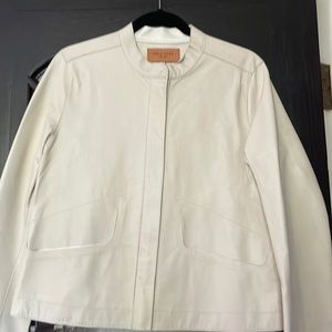 Cole Hahn cream leather jacket